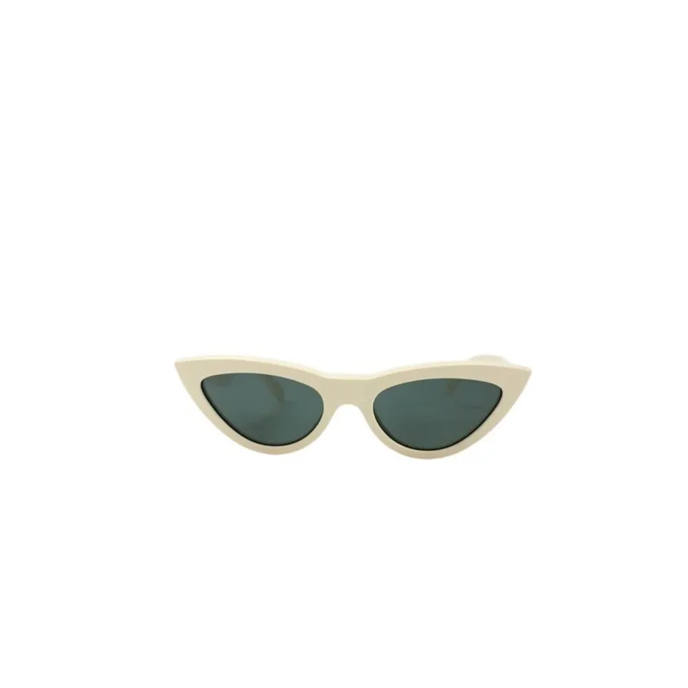 Celine Womens Cateye Framed Sunglasses White 145MM